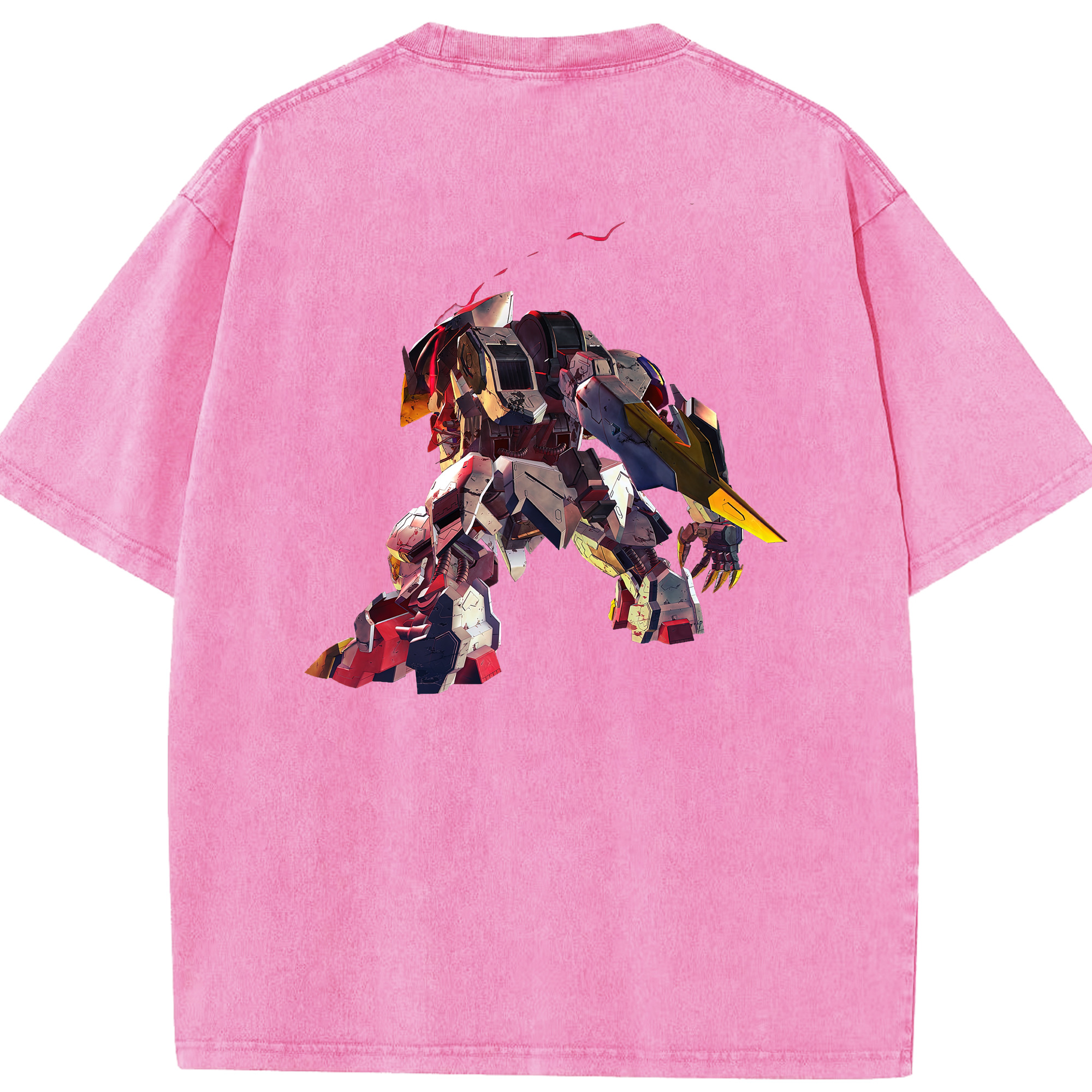 （画像用） 機動戦士ガンダム Mobile Suit Gundam 綿100% ヴィンテージ風 半袖Tシャツ（背面プリント）